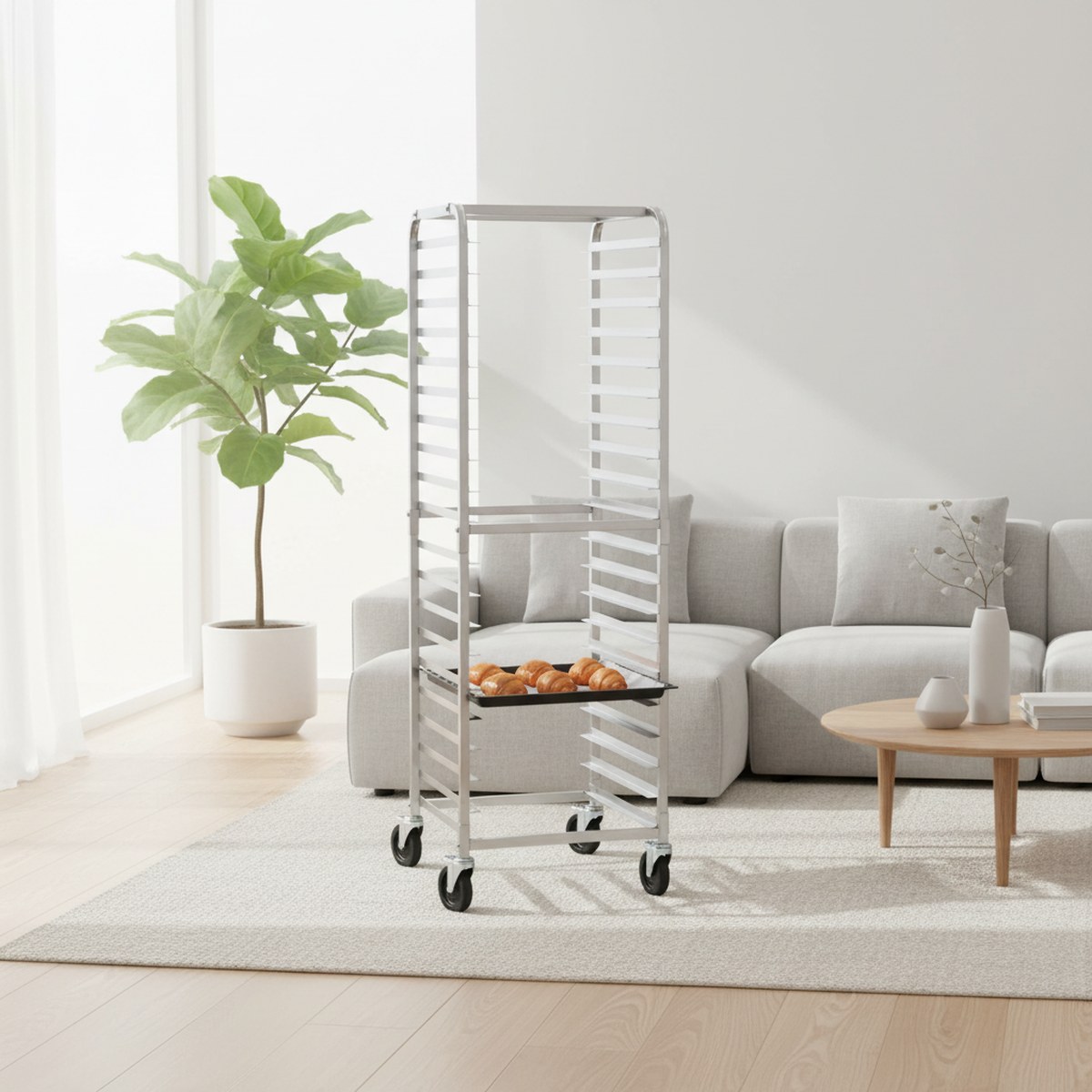 Kitchen Baking Trolley - رف مخبز تجاري بـ 20 طبقة،