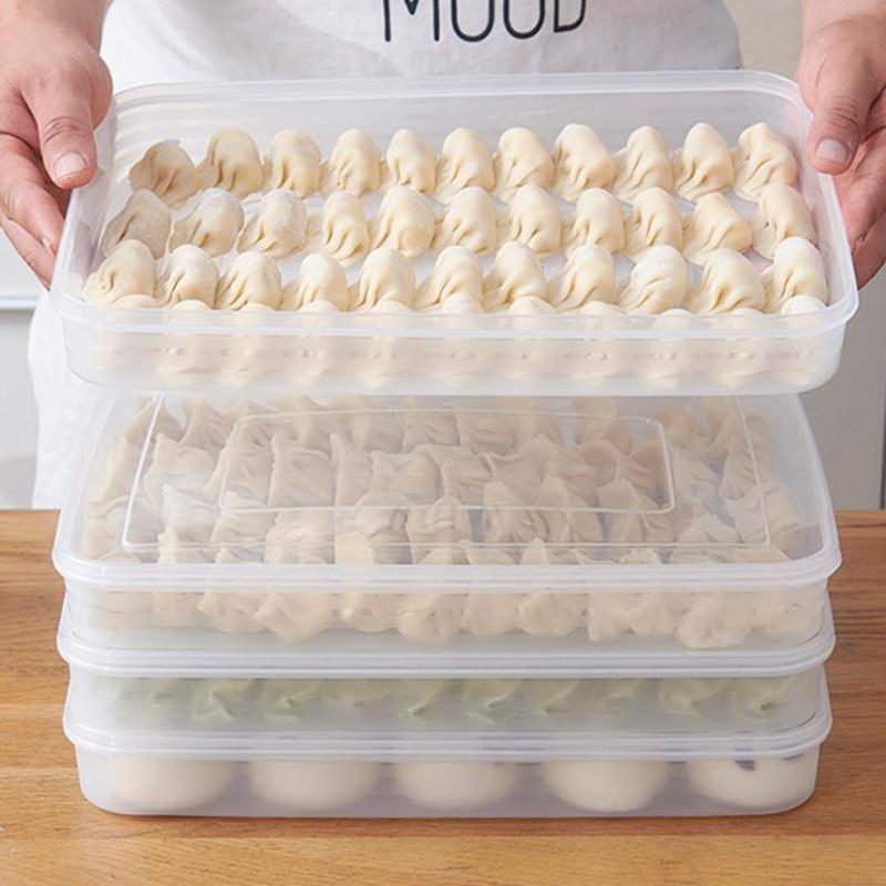 Kitchen Baking Tins - صندوق تخزين شفاف للمطبخ، منظم للثلاجة،