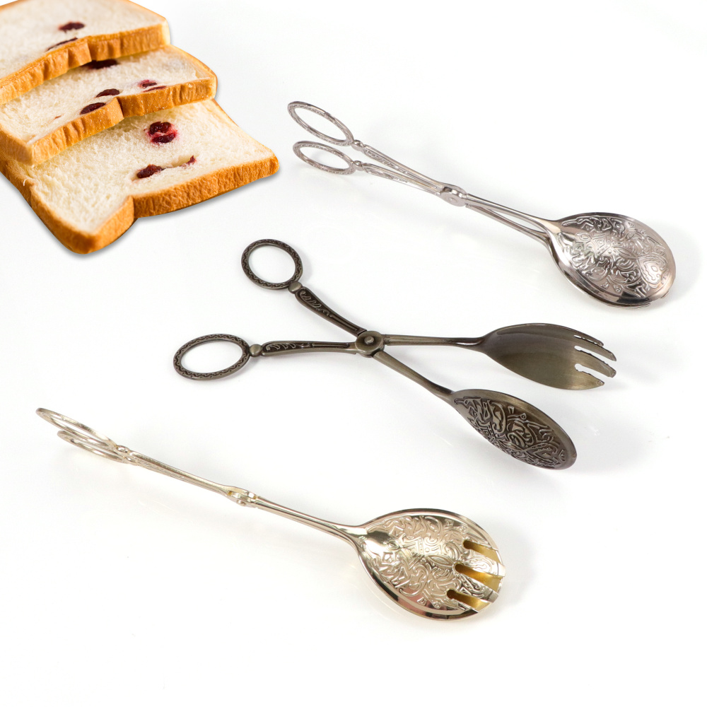 Bread Baking Kitchen Utensils - Jaswehome خمر الرجعية ملقط طعام سلطة