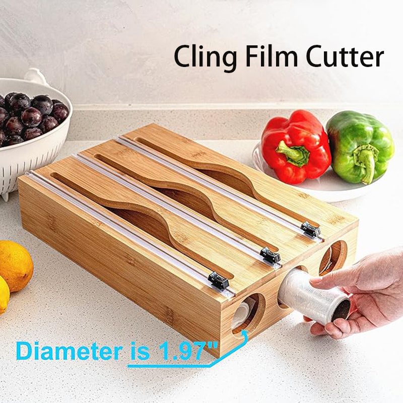 Kitchen Baking Tins - صندوق تقطيع وتخزين وتوزيع رقائق البامبو