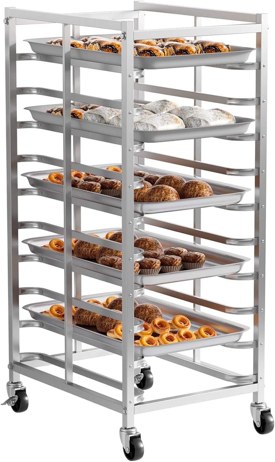 Kitchen Baking Trolley - رف خبز تجاري من الفولاذ المقاوم