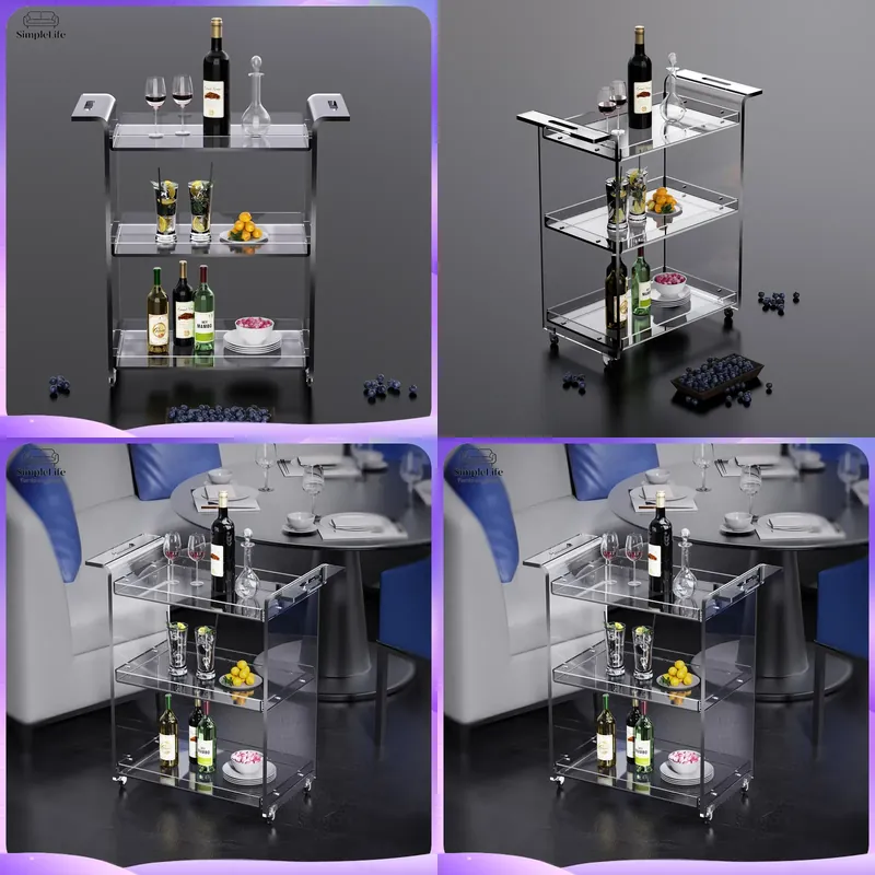 Kitchen Baking Trolley - عربة مطبخ عصرية بثلاثة طوابق مع