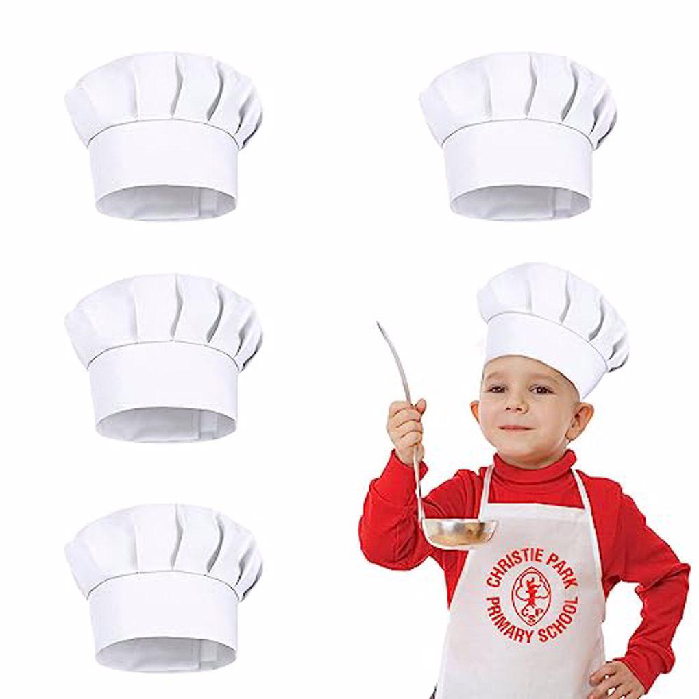 Baking Kitchen Kids - 4 قطع قبعات طهي للأطفال بارتفاع