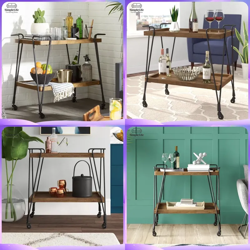 Kitchen Baking Trolley - عربة مطبخ بعجلات، عربة متحركة للطهي