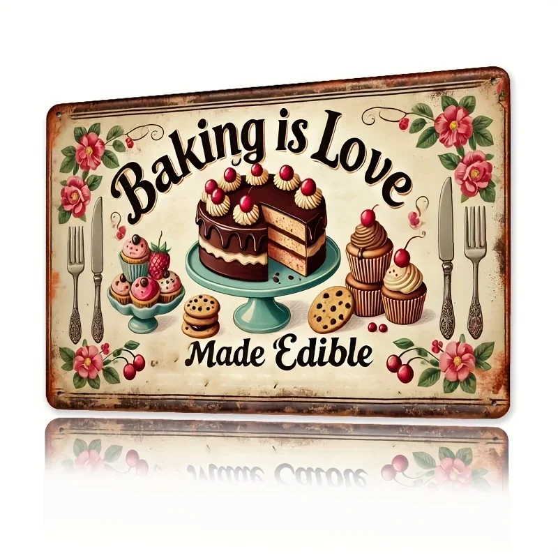 ديكور غرفة، لافتة معدنية بتصمي - مراجعة Kitchen Baking Tins وسعره