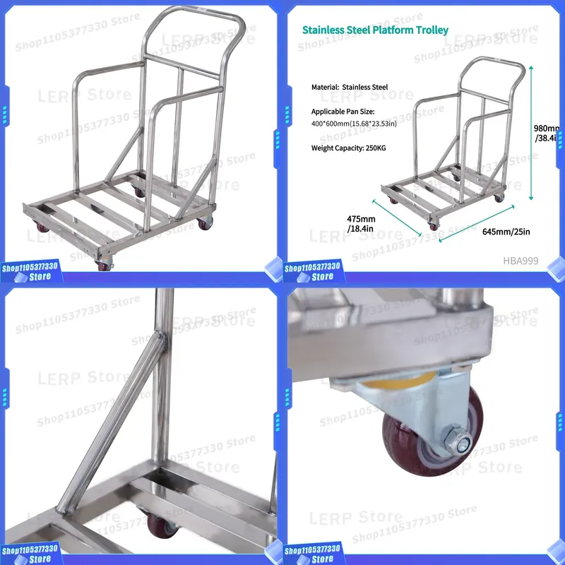 عربة مطبخ من الفولاذ المقاوم ل - مراجعة Kitchen Baking Trolley وسعره