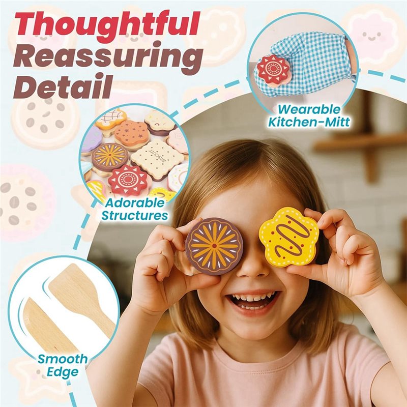 WOWFU-مجموعة ألعاب طعام خشبية  - مراجعة Baking Kitchen Kids وسعره
