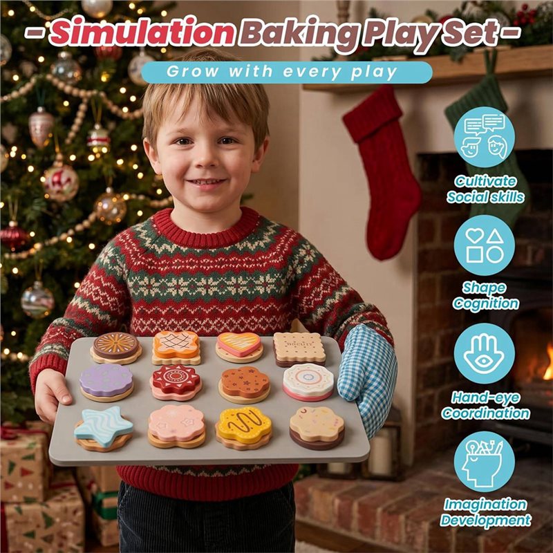 WOWFU-مجموعة ألعاب طعام خشبية  - مراجعة Baking Kitchen Kids وسعره