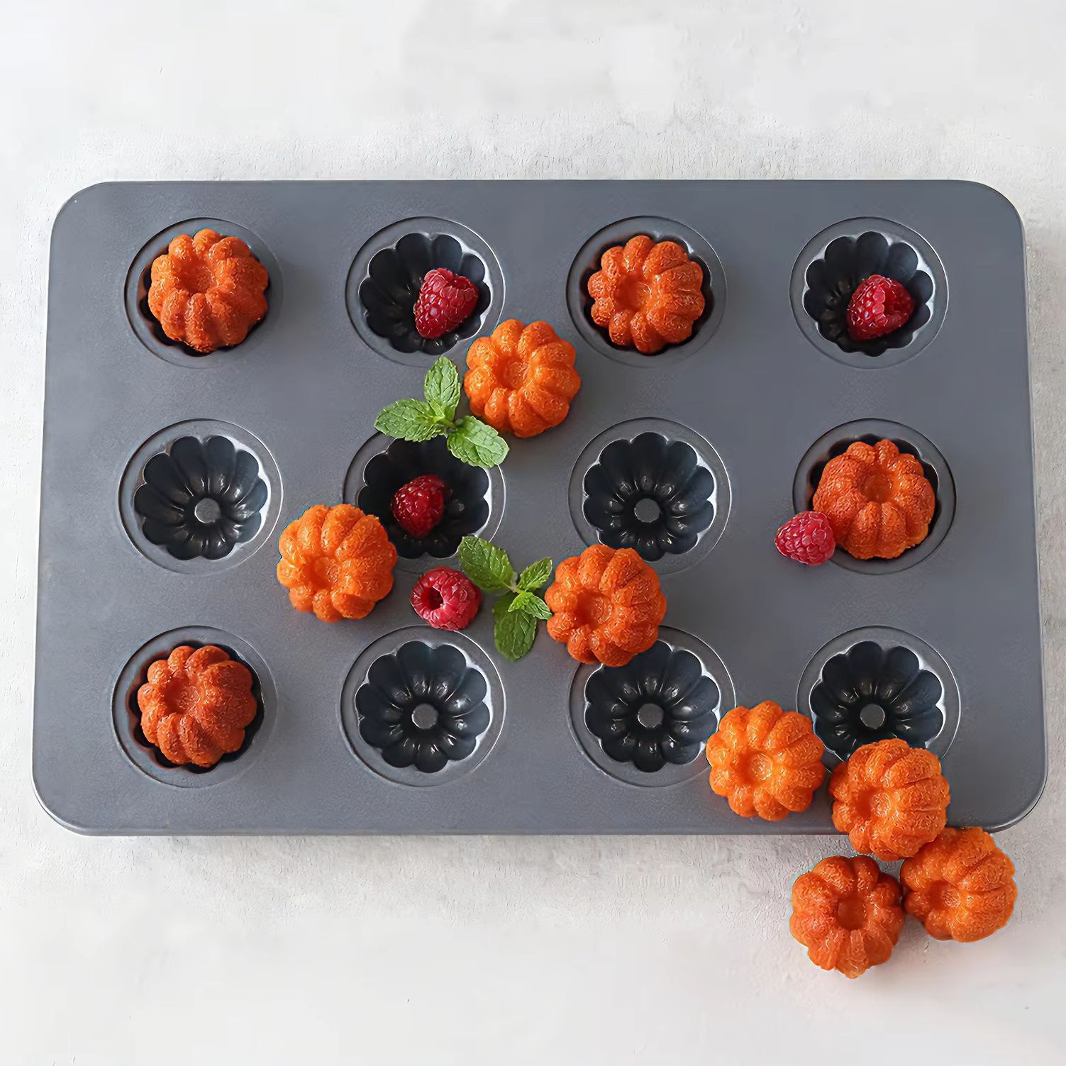 12-تجويف صغير Kouglof مقلاة خب - مراجعة Bread Baking Kitchen Utensils وسعره