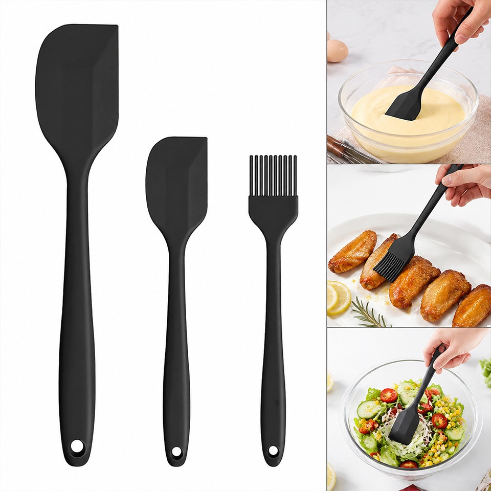 طقم ملاعق سيليكون 3 قطع غير لا - مراجعة Bread Baking Kitchen Utensils وسعره