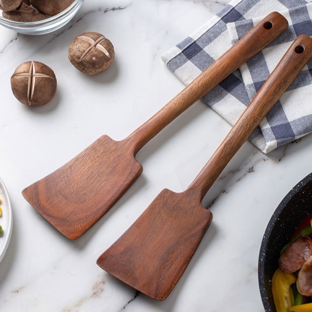 34 سنتيمتر الخشب الصلب ملعقة ا - مراجعة Offset Spatula Set وسعره