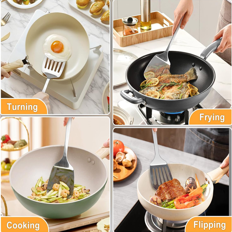 2 قطعة ملاعق من الفولاذ المقاو - مراجعة Offset Spatula Set وسعره